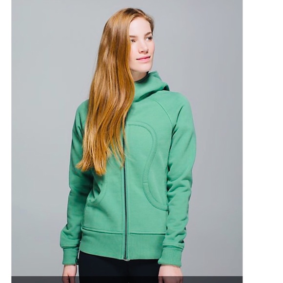 lululemon athletica Tops - Lululemon Scuba Hoodie in Olive Green SIze 8